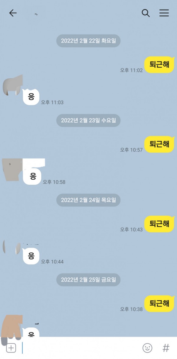 현실 부부 7년차 톡 내용